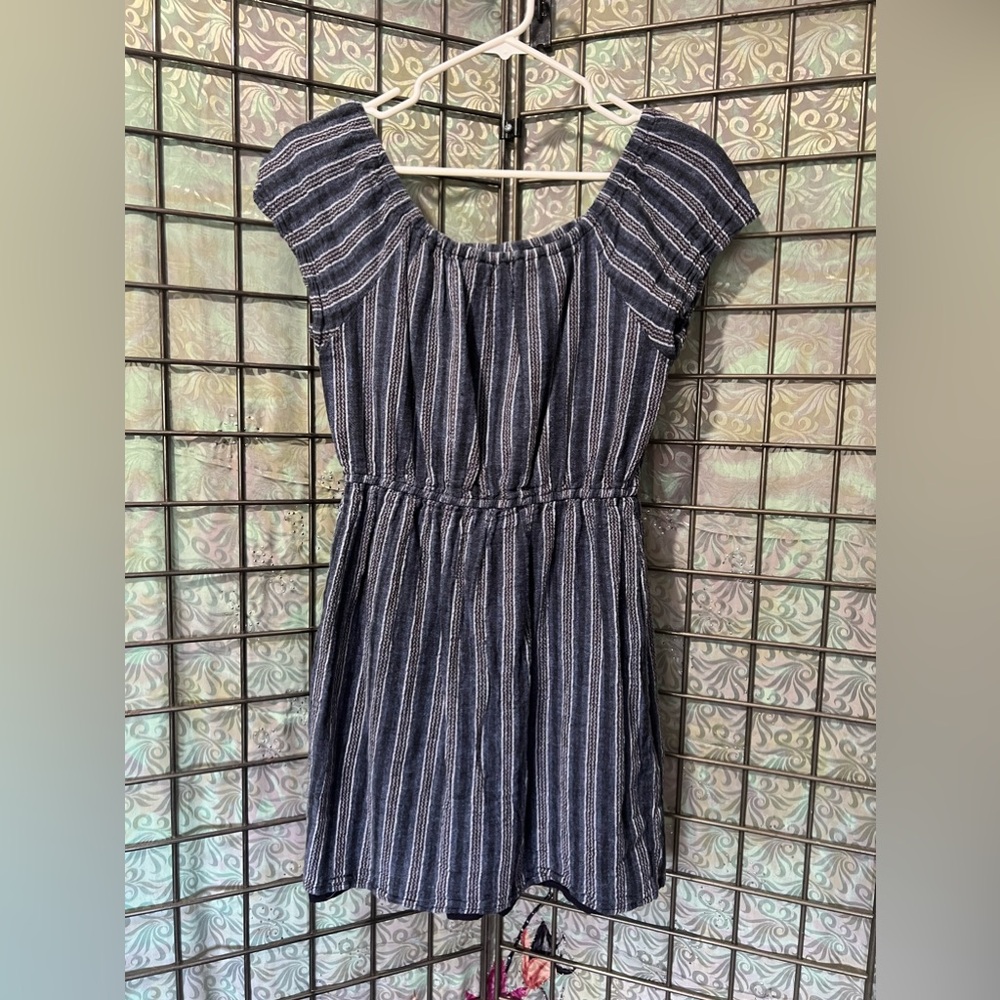 Navy Striped Dress